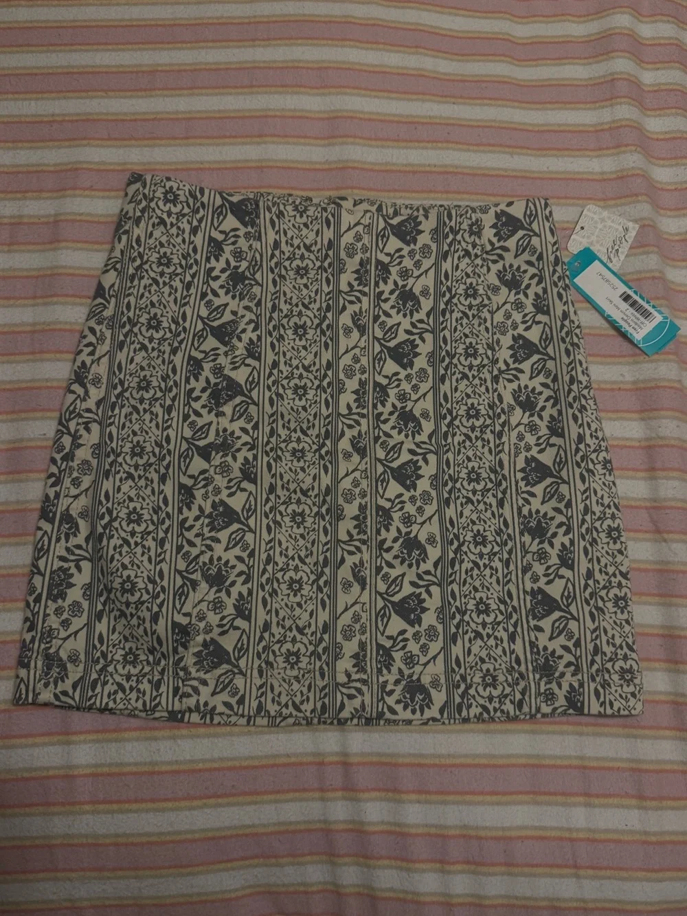 free people off white modern femme denim mini skirt